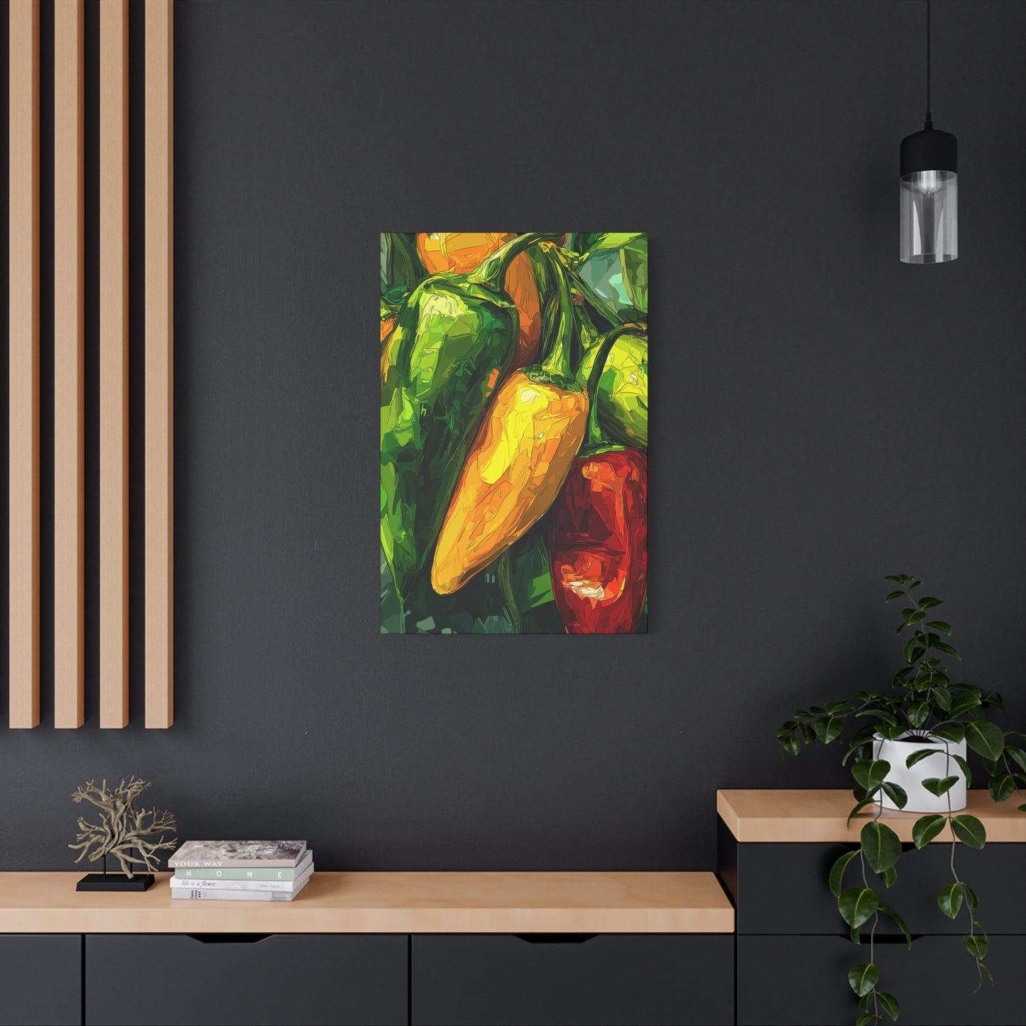 Canvas Print - Colorful Chili Peppers Design