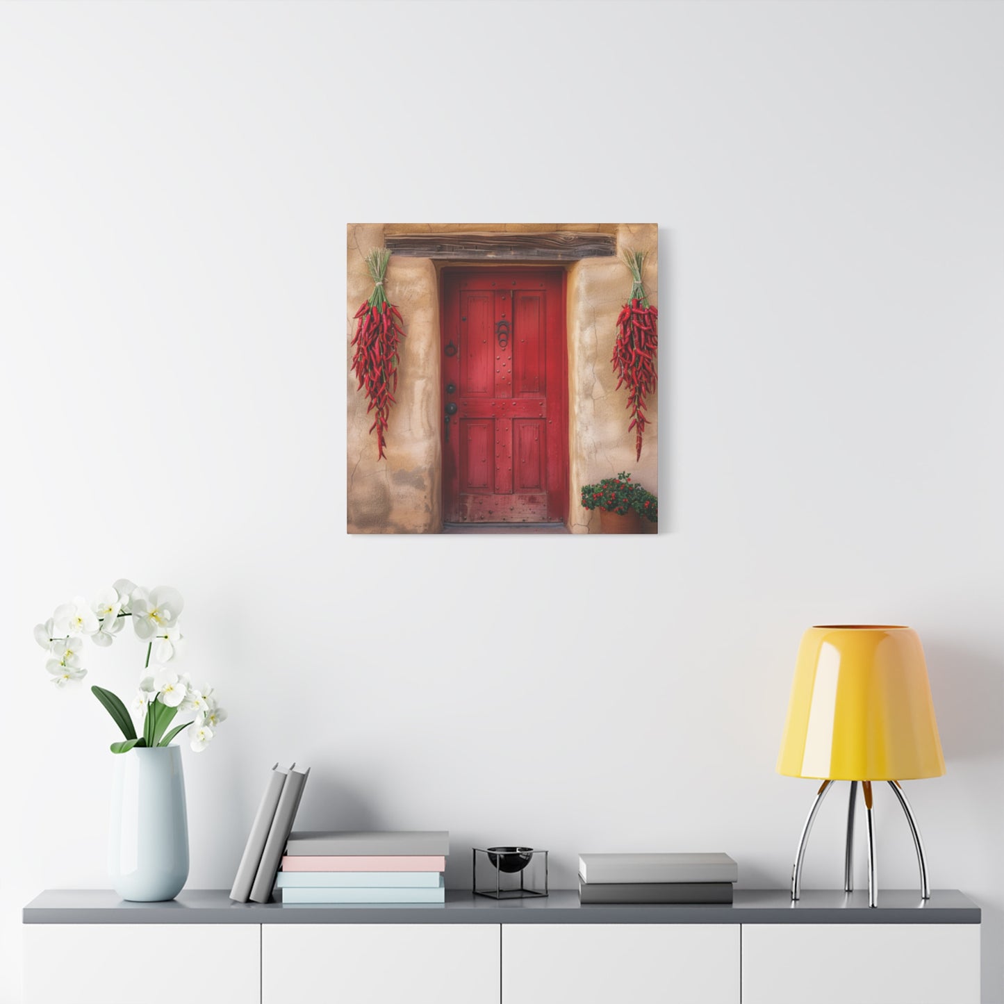 Canvas Wall Art Santa Fe Red Door