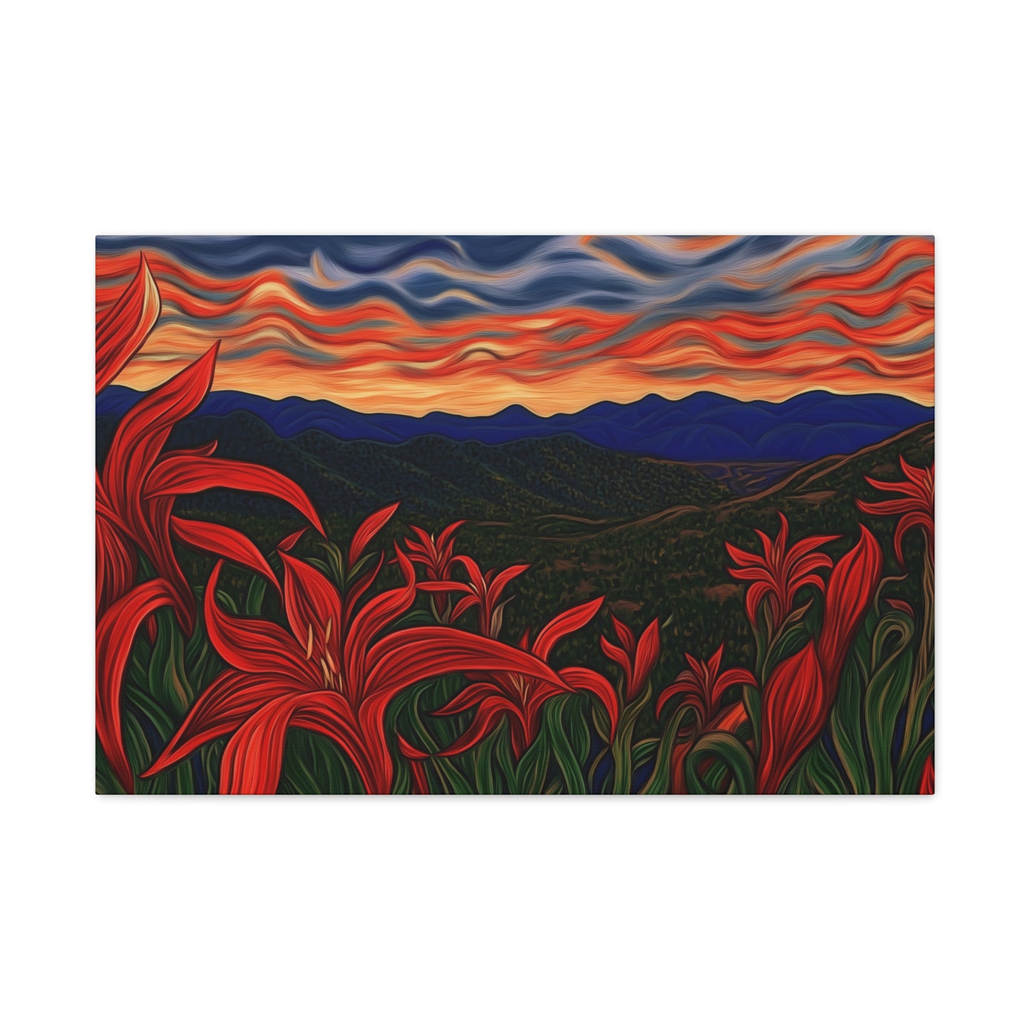 Canvas Print SF Day Lillies at Sunset