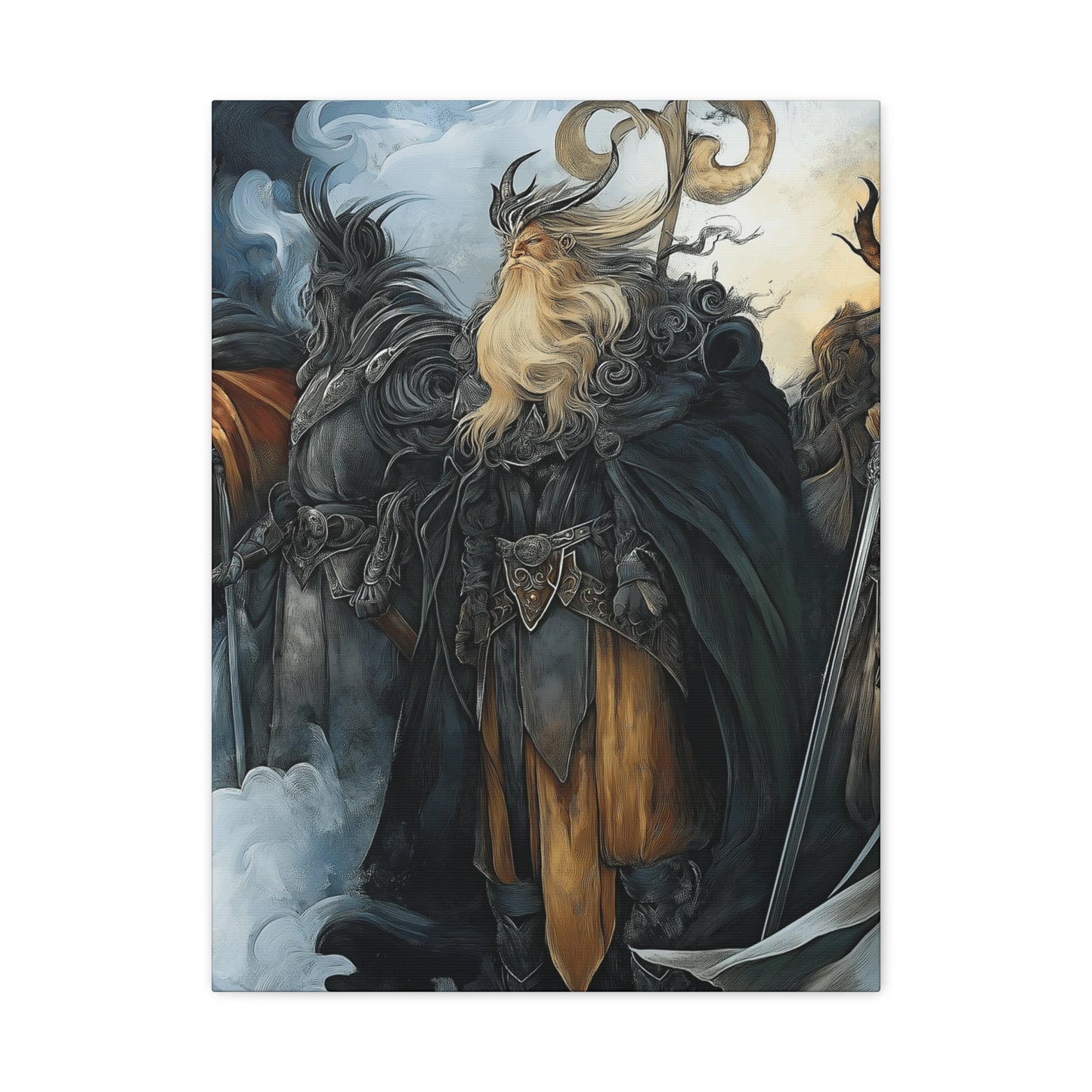 Epic Fantasy Wall Art Canvas - Norse Mythology Inspired Decor