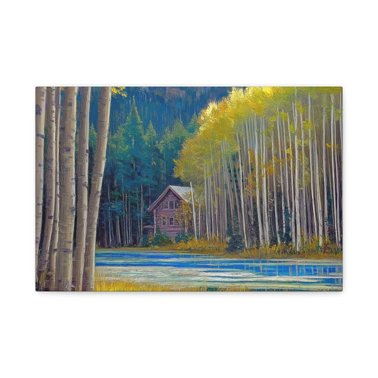 Canvas Wall Art - Rocky Mountain Lake V