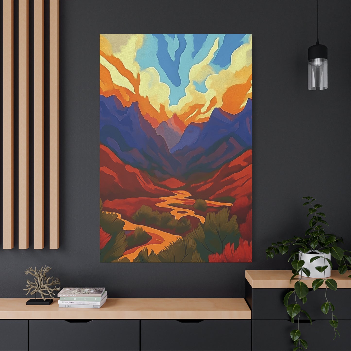 Vibrant Mountain Sunset Landscape-Where are we 2