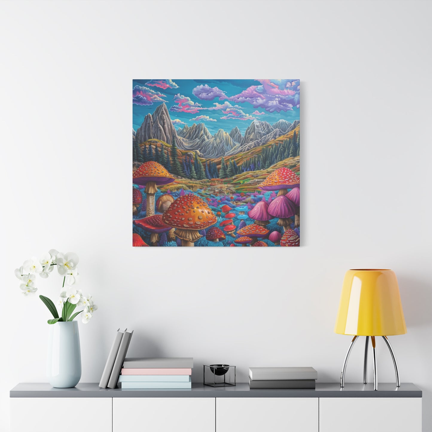 Canvas Print - Rocky Mountain Mushroom Field