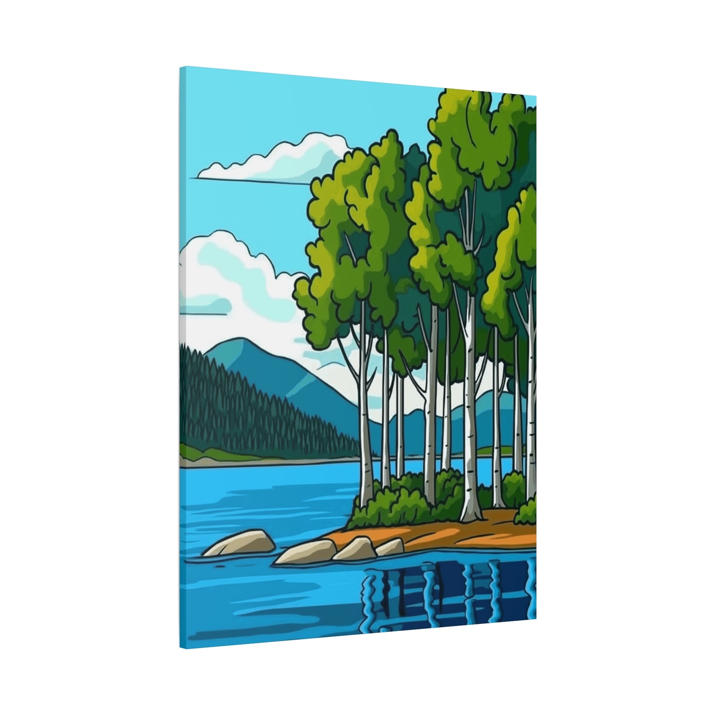 Canvas Print - Bold Mountain Lake