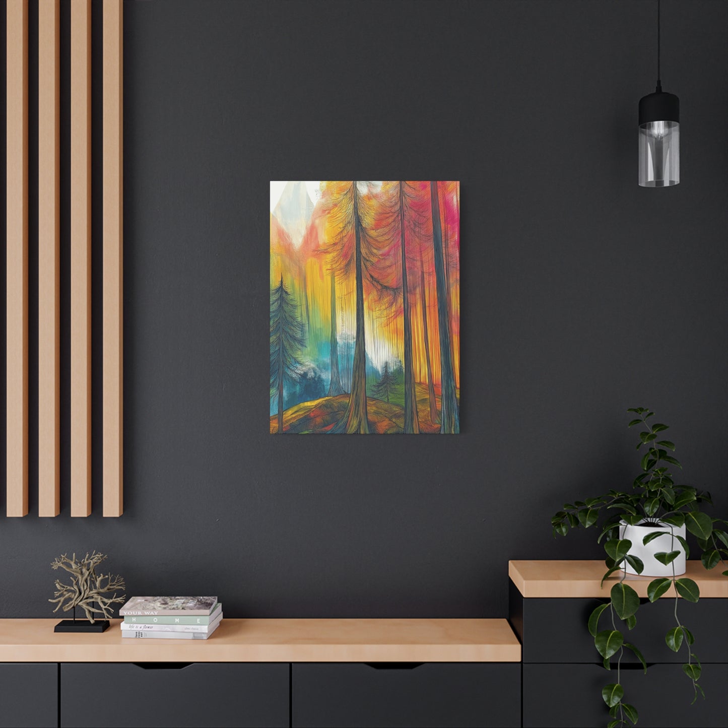 Vibrant Forest Canvas Art Print