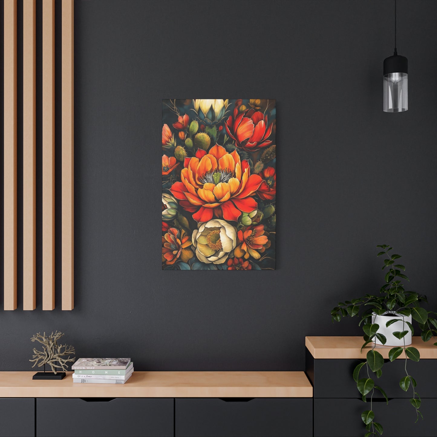 Vibrant Bold Floral Canvas Art -