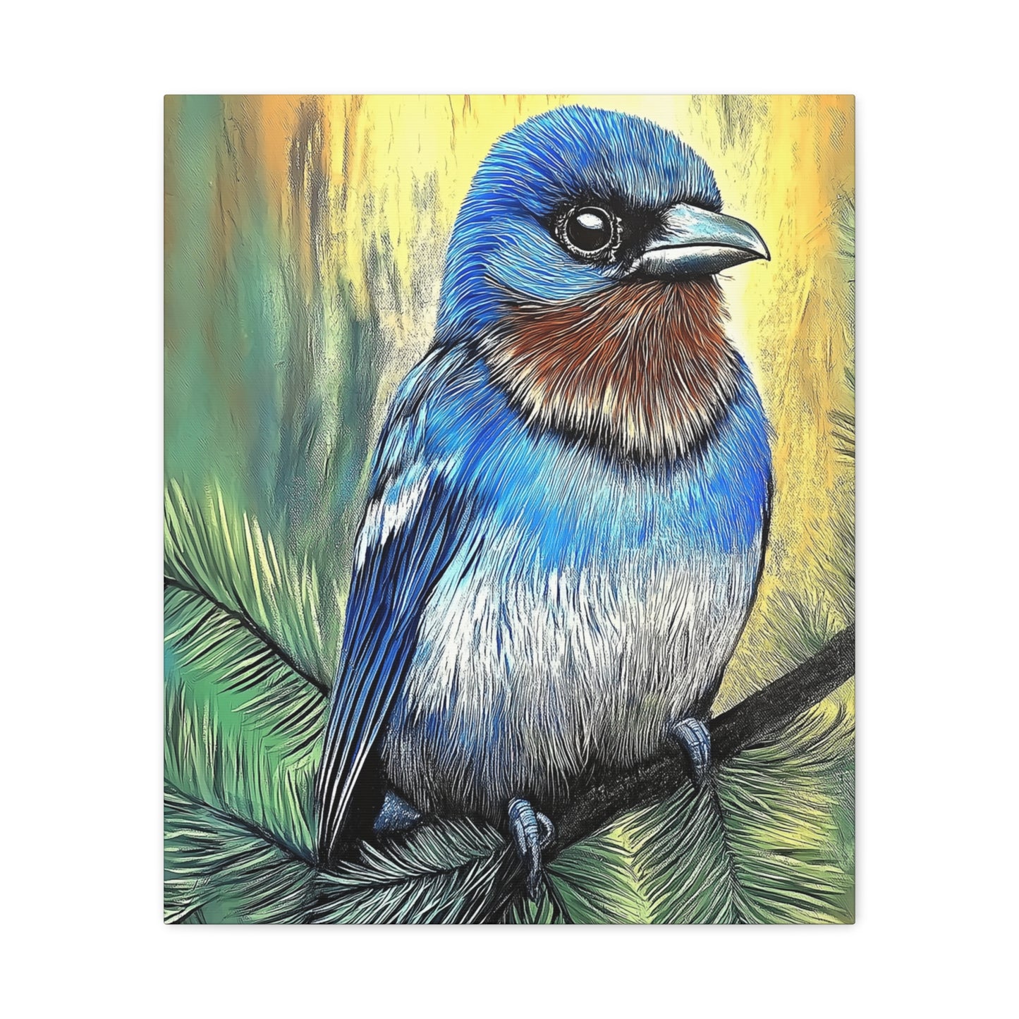 Canvas Wall Art - Bluebird Watching