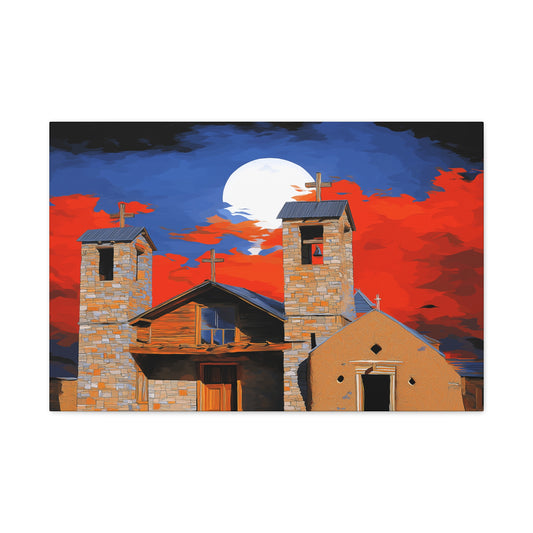 Canvas Print Church of Bold Color 1