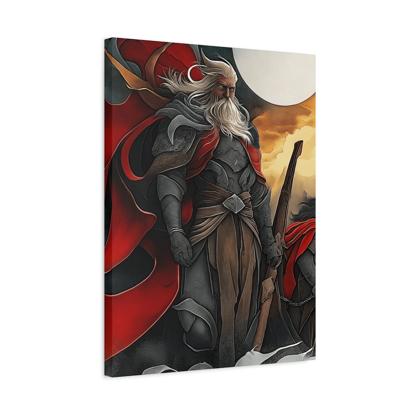 Epic Warrior Stretched Canvas Art - 1.25" Matte Wall Decor