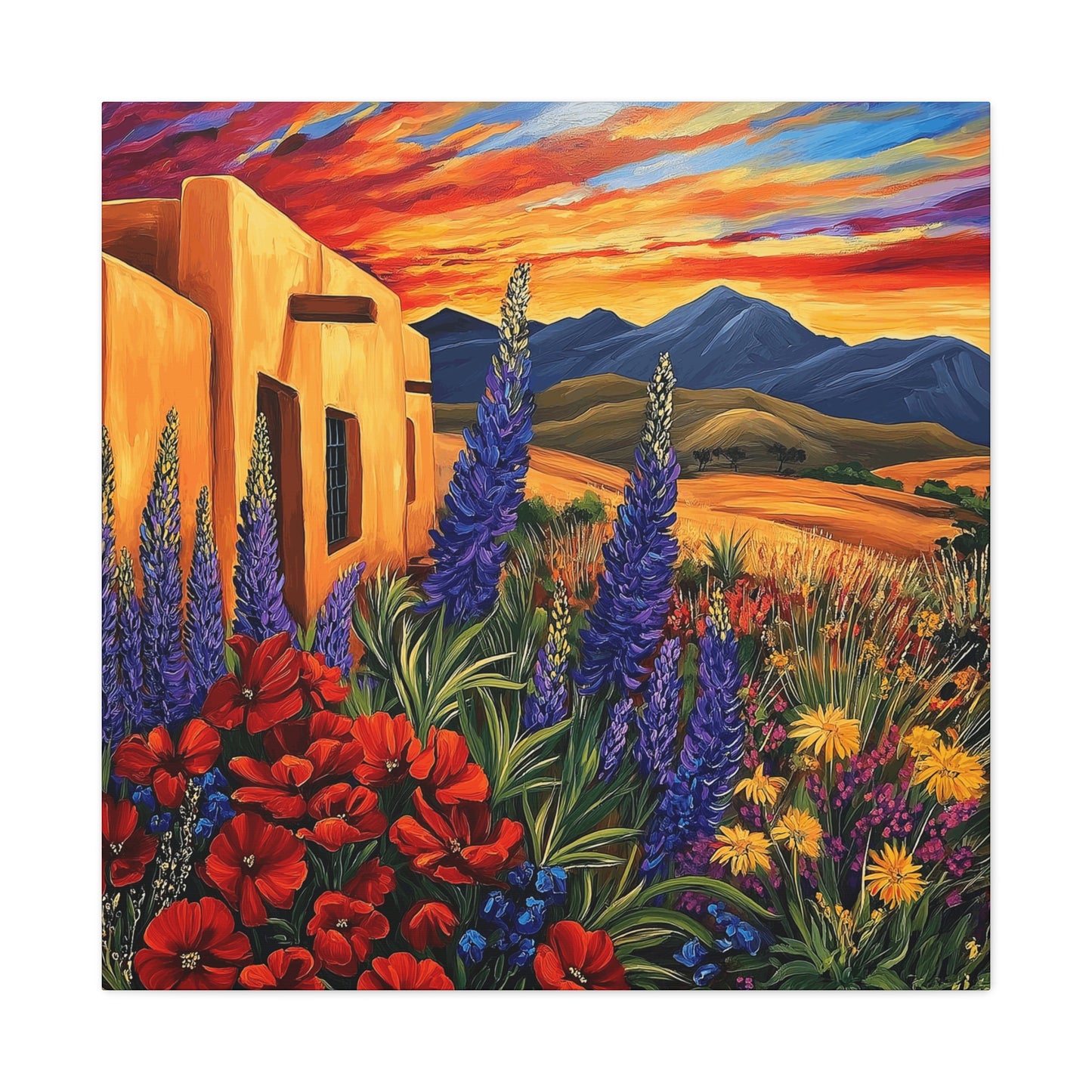 Canvas Wall Art - Sunny New Mexico Casa