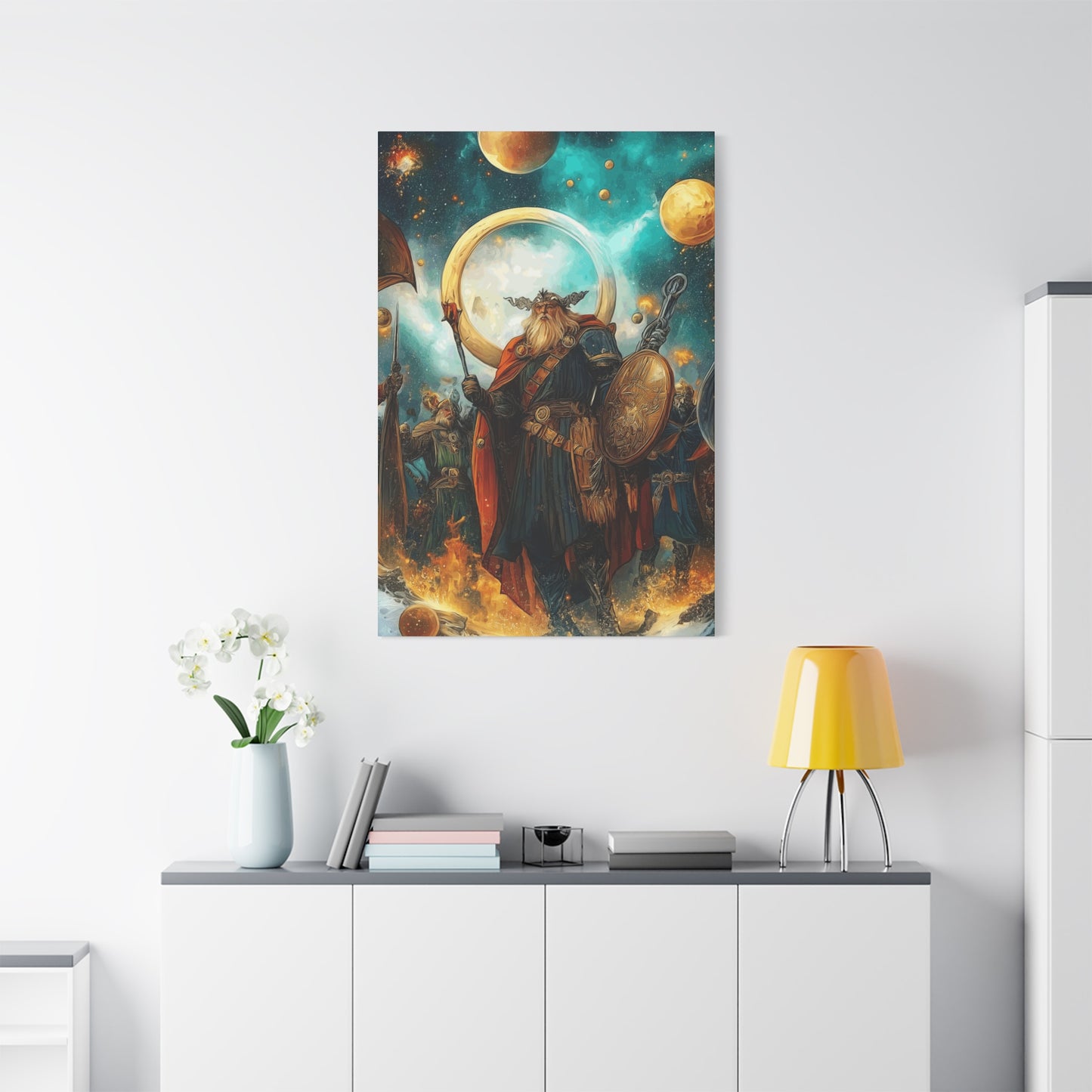 Mythical Warrior Canvas Art - Stretched Wall Decor for Fantasy Lovers