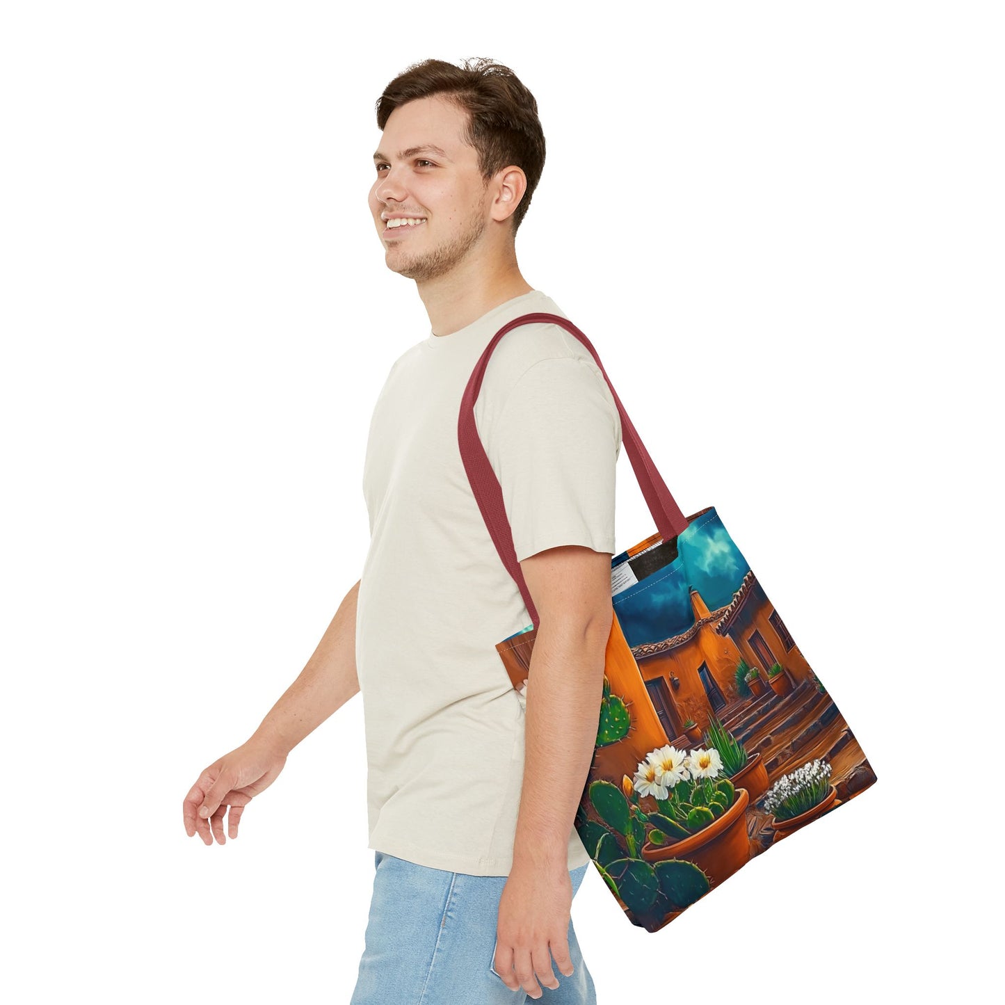 Vibrant Floral Tote Bag, Flower Print Satchel, Eco-Friendly Shopping Bag, Travel Companion, Unique Gift for Nature Lovers