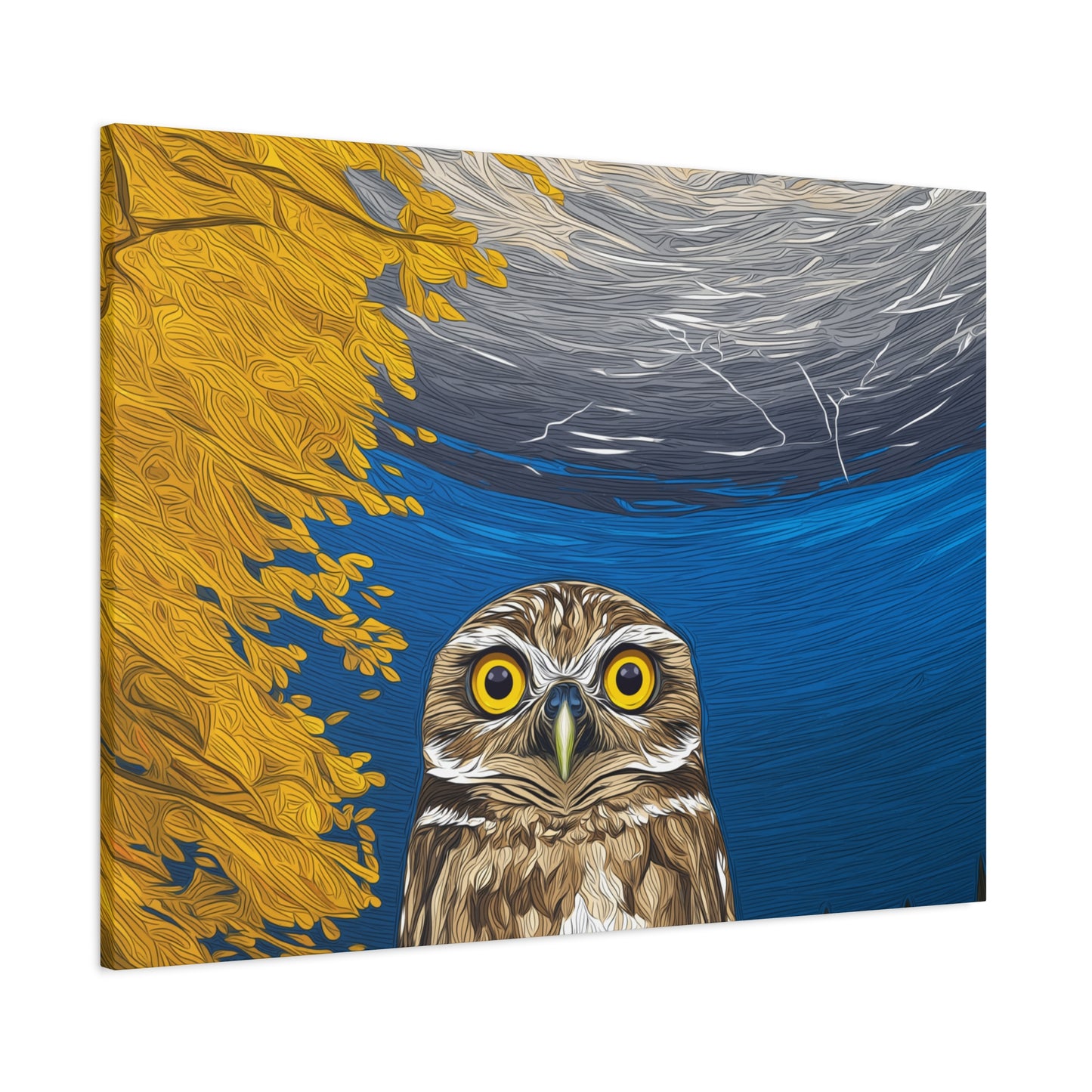 Canvas Print - NM Burrowing Owl in Tree