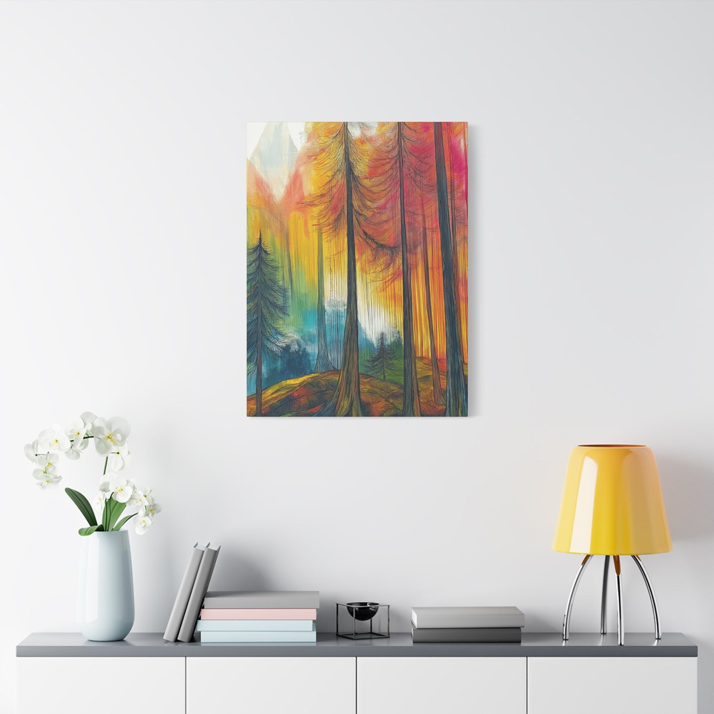 Vibrant Forest Canvas Art Print