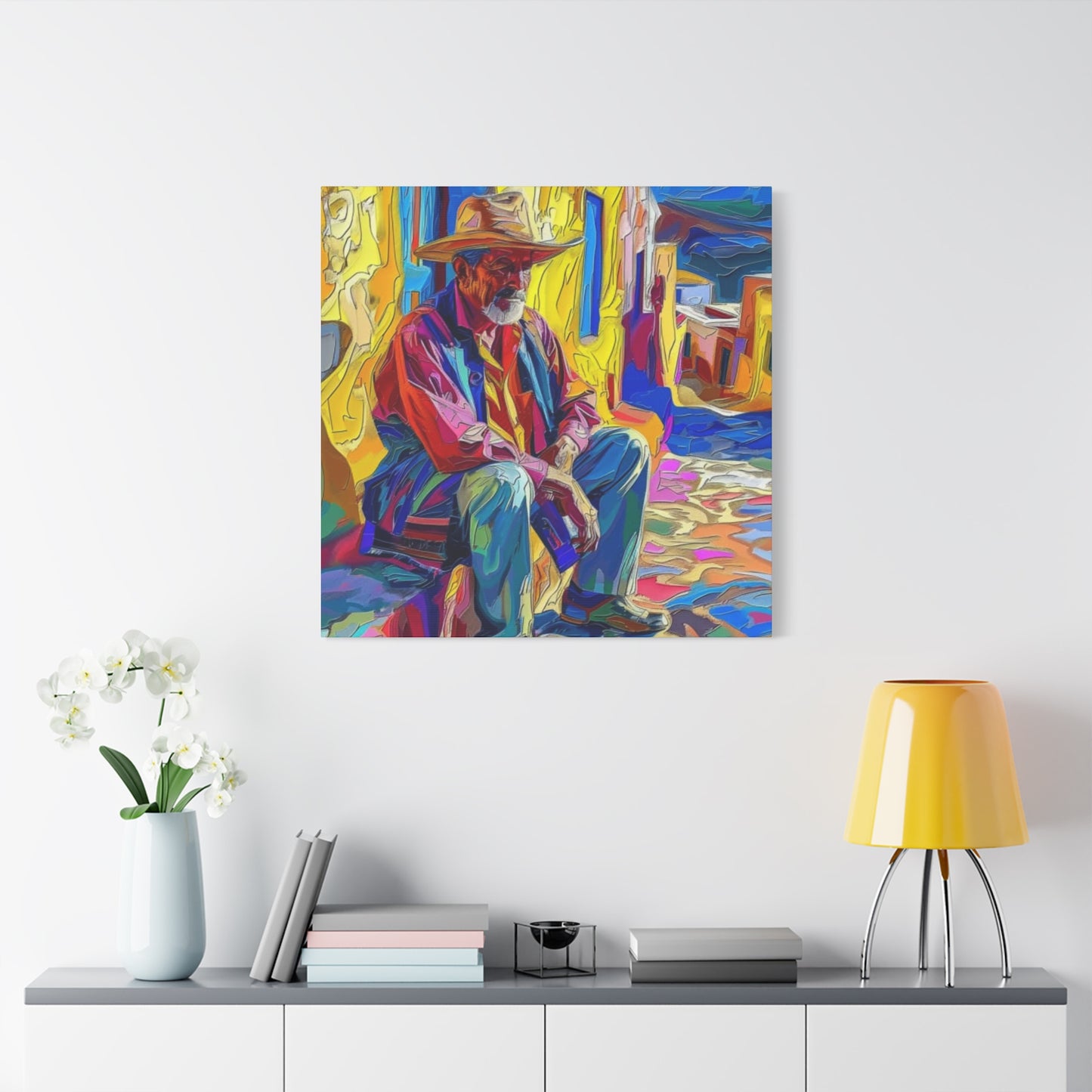 Canvas Wall Art - Man in Street Design