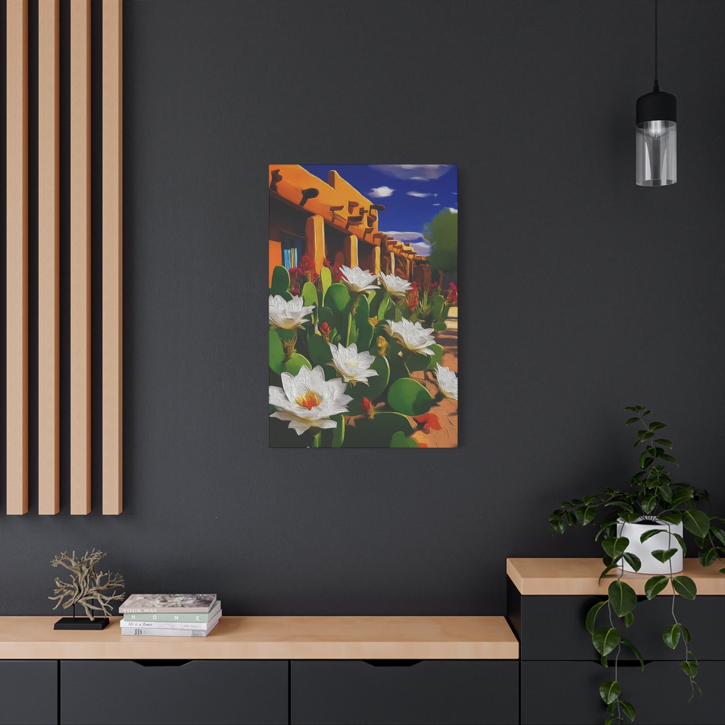 Canvas Wall Art - Cacti Blooming Beauty