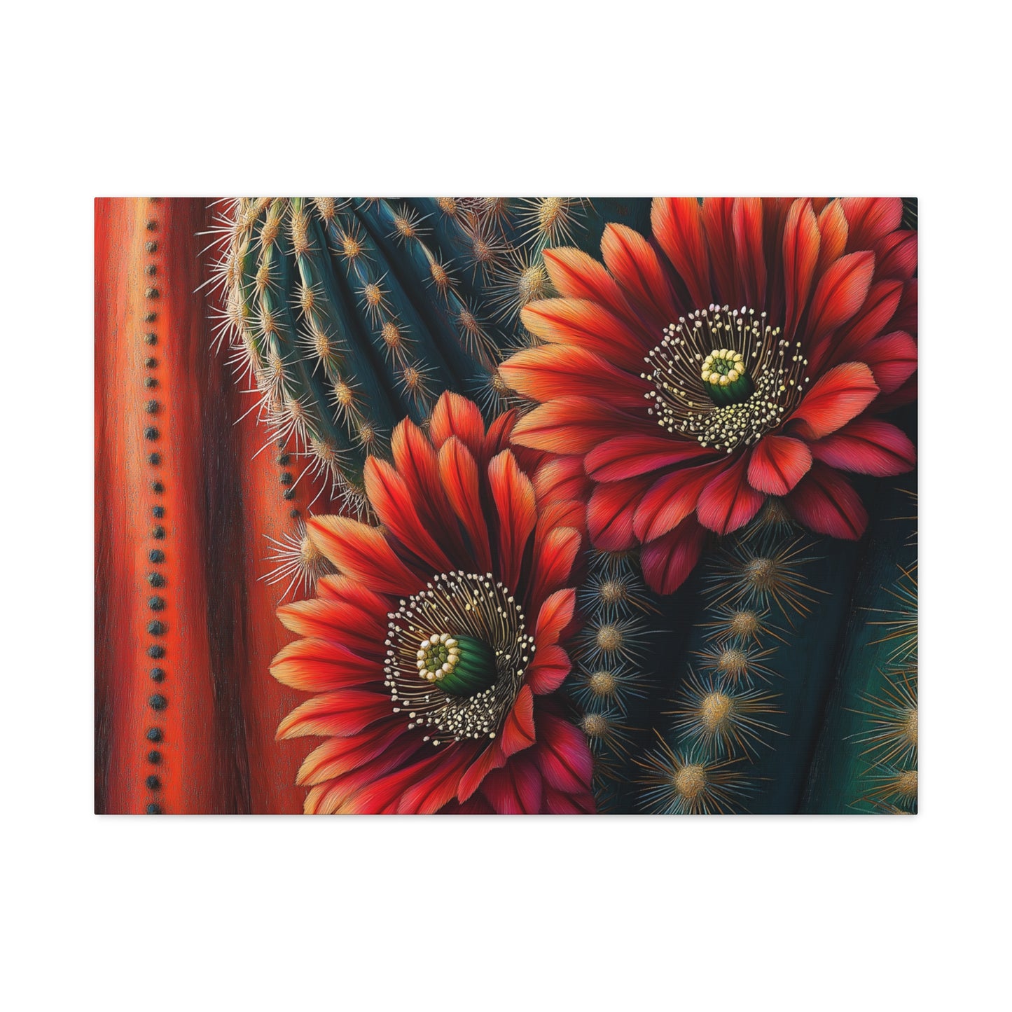 Canvas Print Santa Fe Cacti Flower Up Close 2