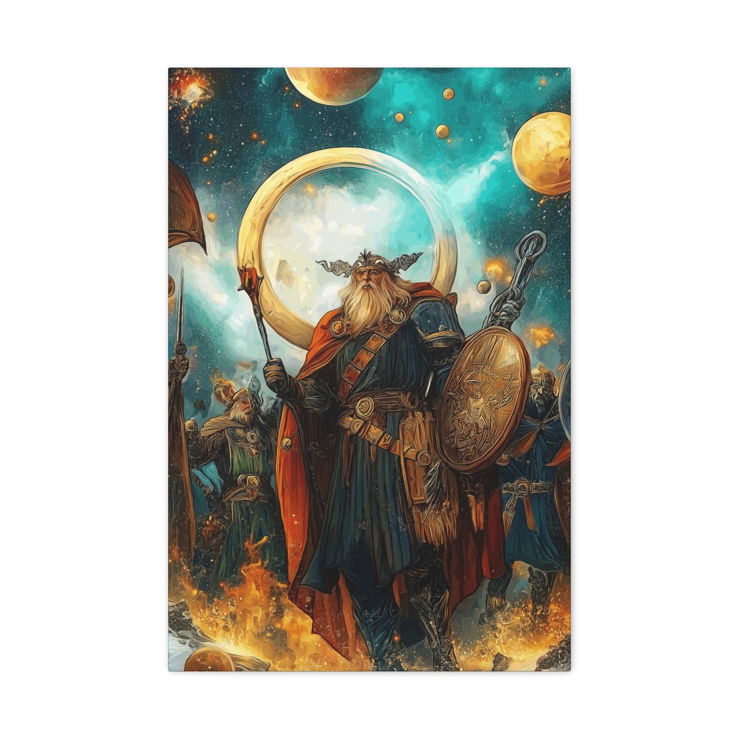 Mythical Warrior Canvas Art - Stretched Wall Decor for Fantasy Lovers