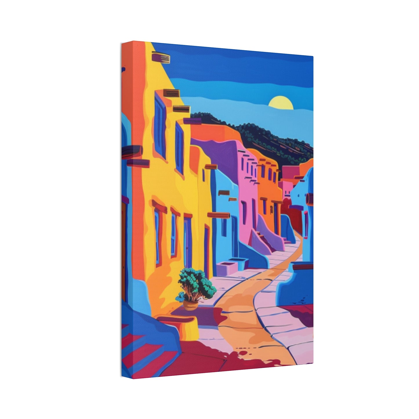 Colorful Southwest Village Sunset-1.5 in. Depth