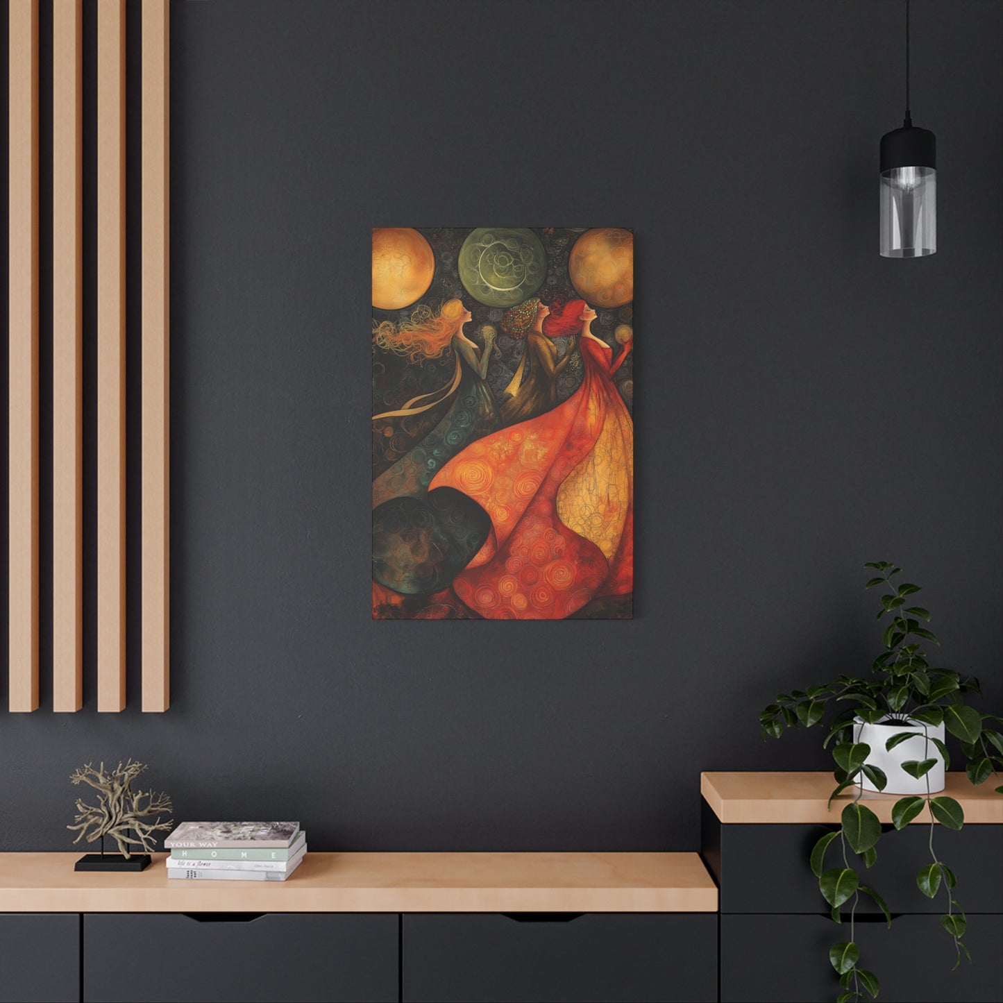Elegant Women Art Canvas Print - Colorful Abstract Wall Decor
