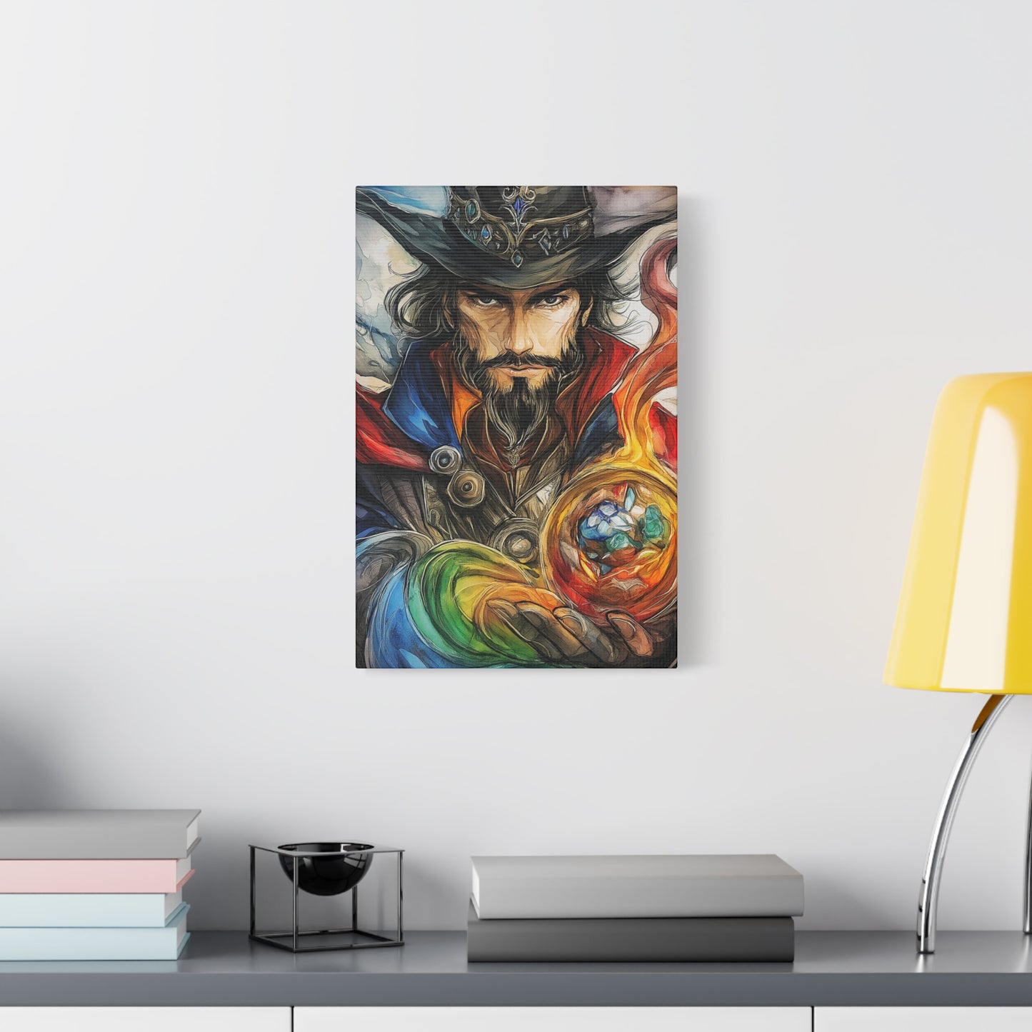 Mystical Wizard Canvas Art - Fantasy Home Decor for Magic Lovers