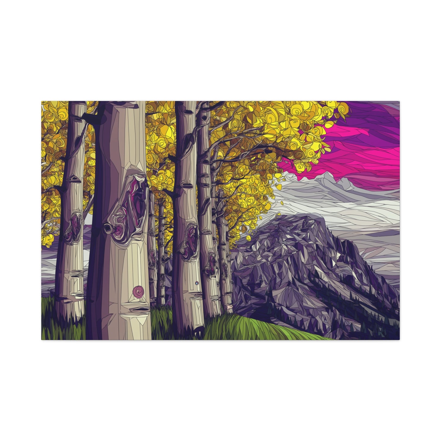 Canvas Print - Aspen Bolder Trees