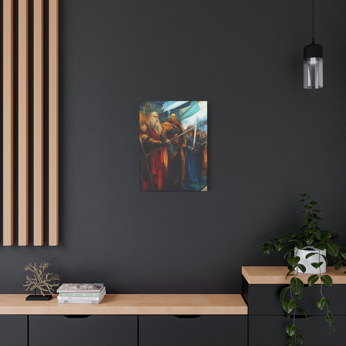 Epic Fantasy Art Canvas Print - Stretched 1.25" Wall Decor Featuring Legendary Warriors