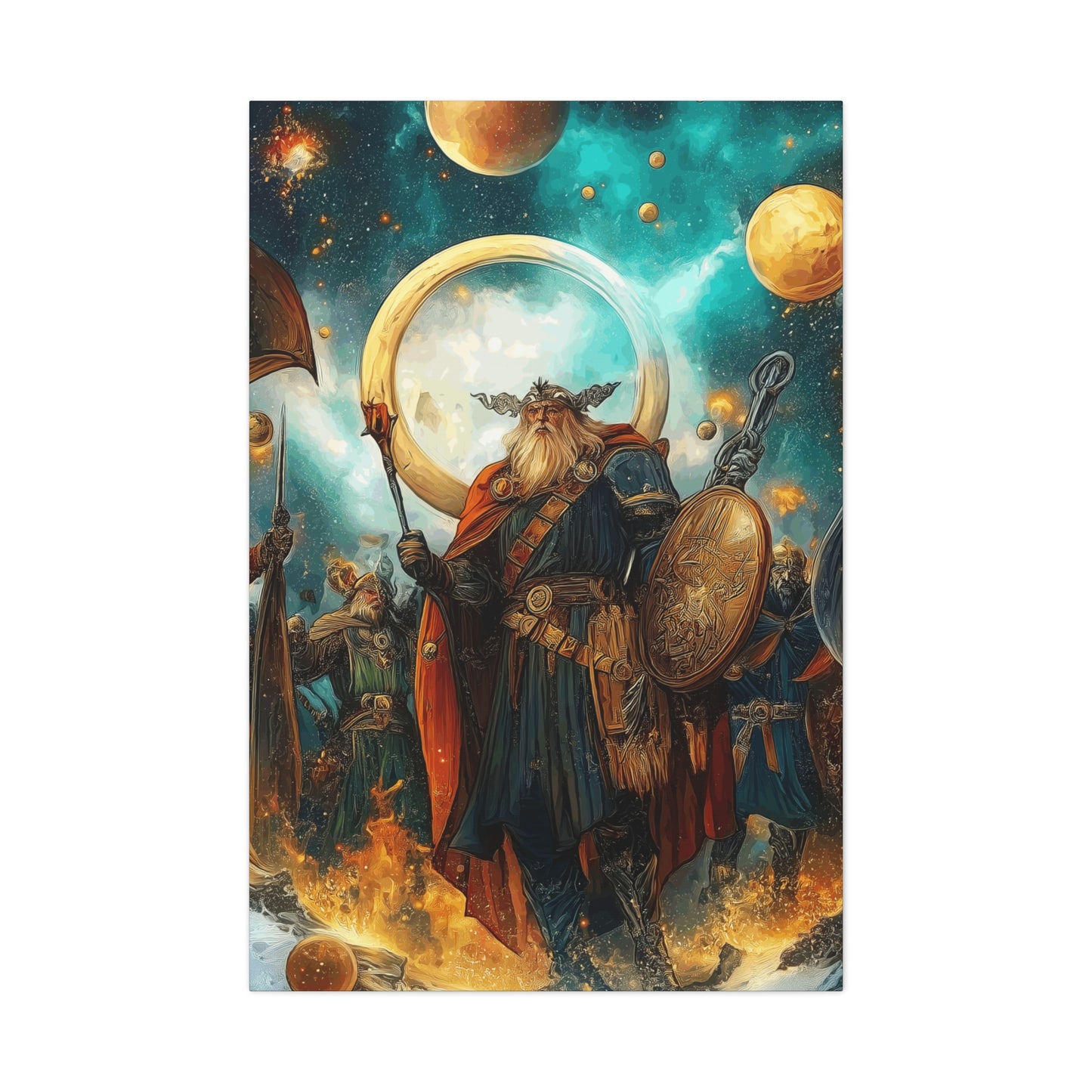 Mythical Warrior Canvas Art - Stretched Wall Decor for Fantasy Lovers