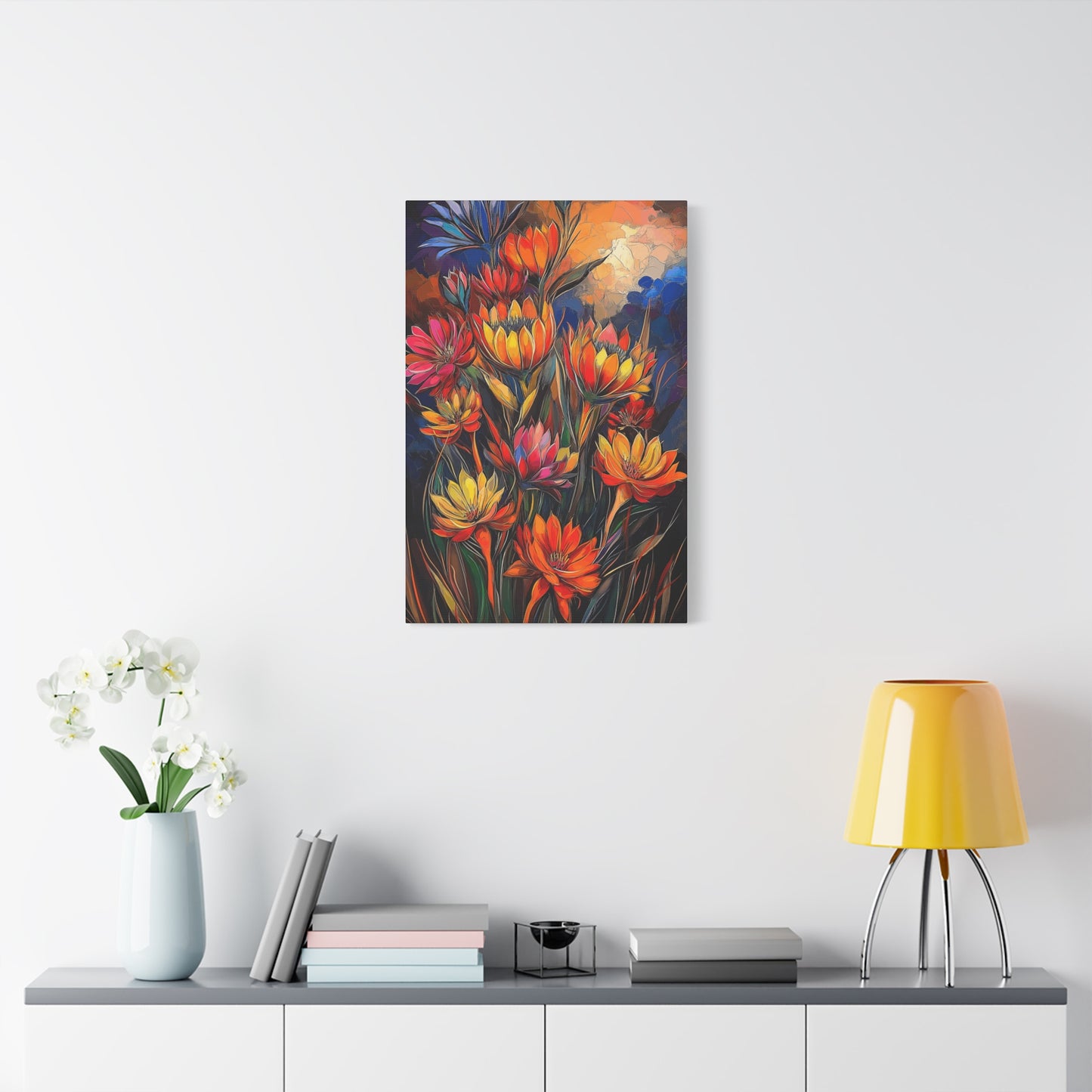 Vibrant Floral Canvas Wall Art - Perfect for Home Decor and Gifting