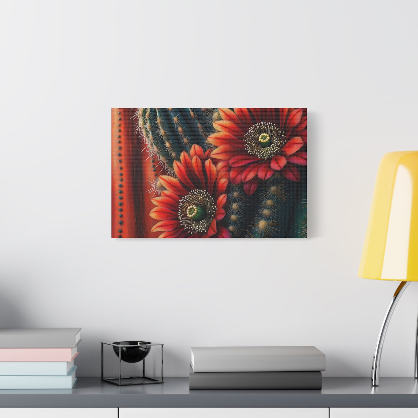 Canvas Print Santa Fe Cacti Flower Up Close 2