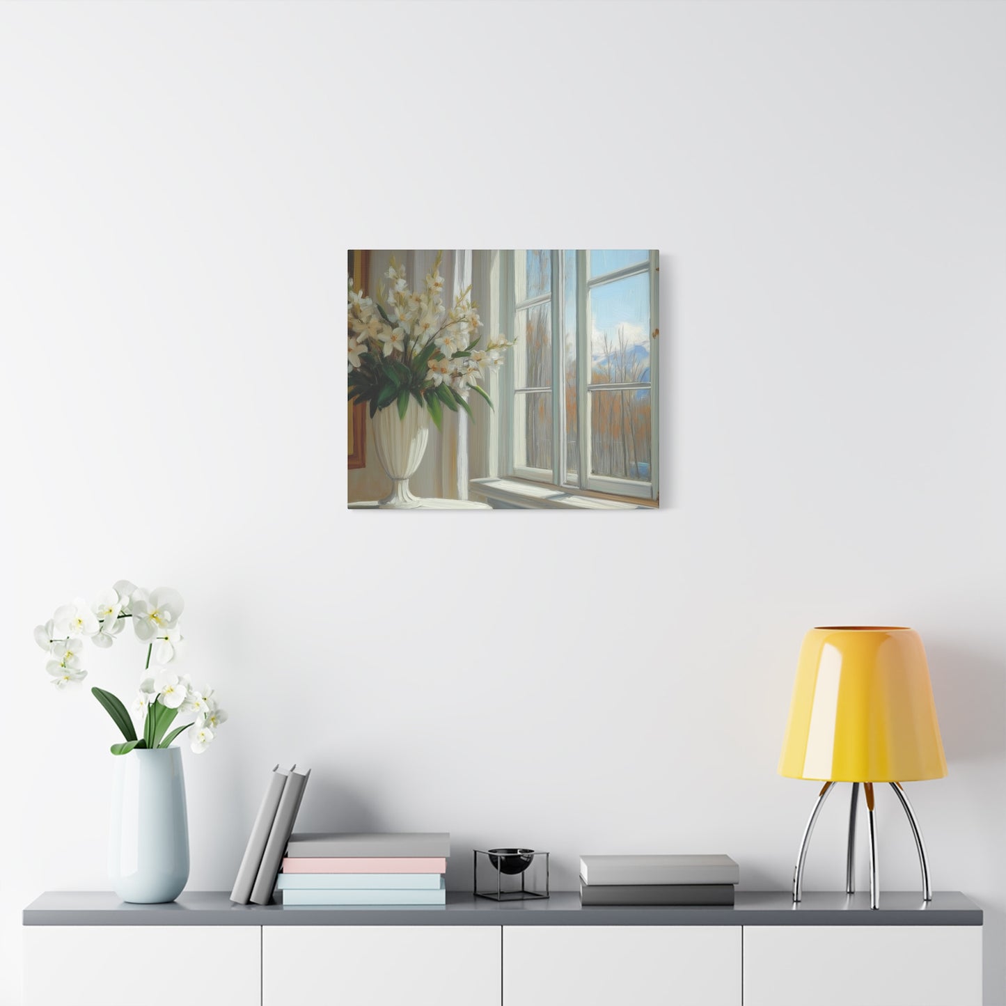 Serene Floral Canvas Wall Art - Chic Home Decor for Tranquil Spaces