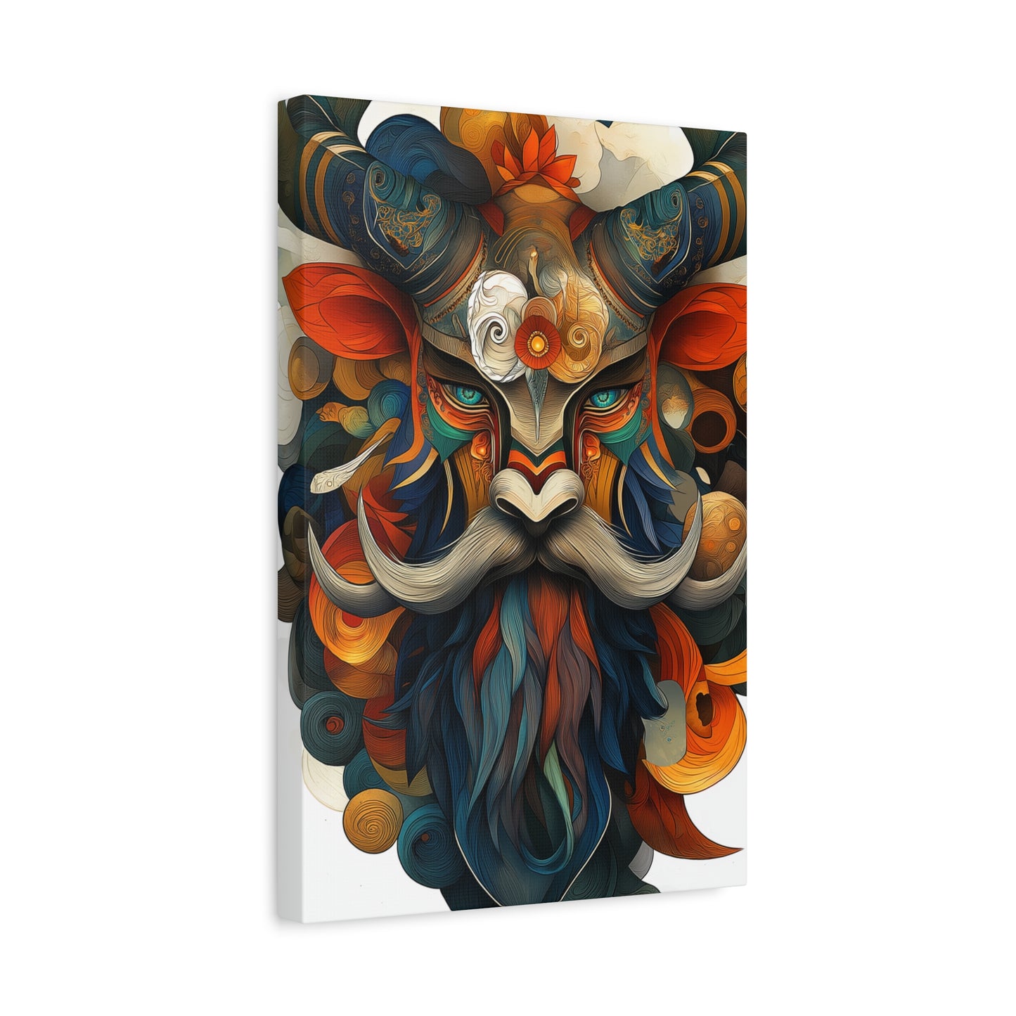 Vibrant Mask Wall Art Canvas | Bohemian Decor
