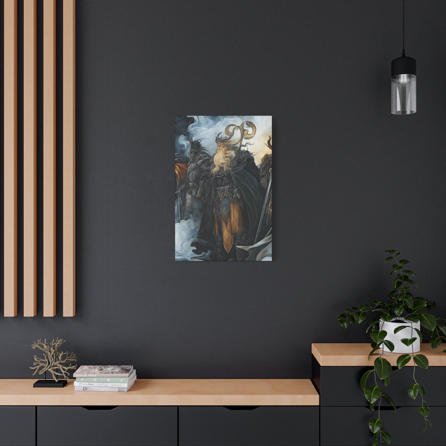 Epic Fantasy Wall Art Canvas - Norse Mythology Inspired Decor