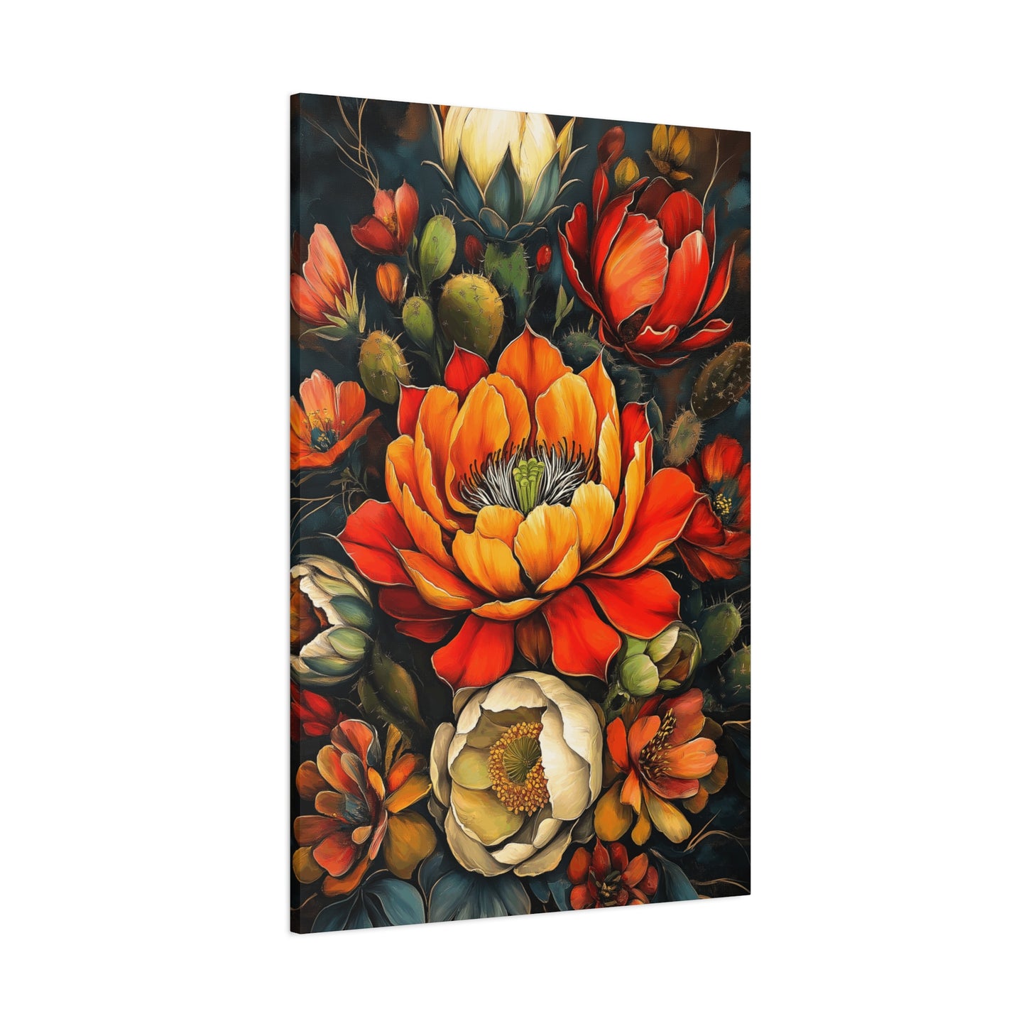 Vibrant Bold Floral Canvas Art -