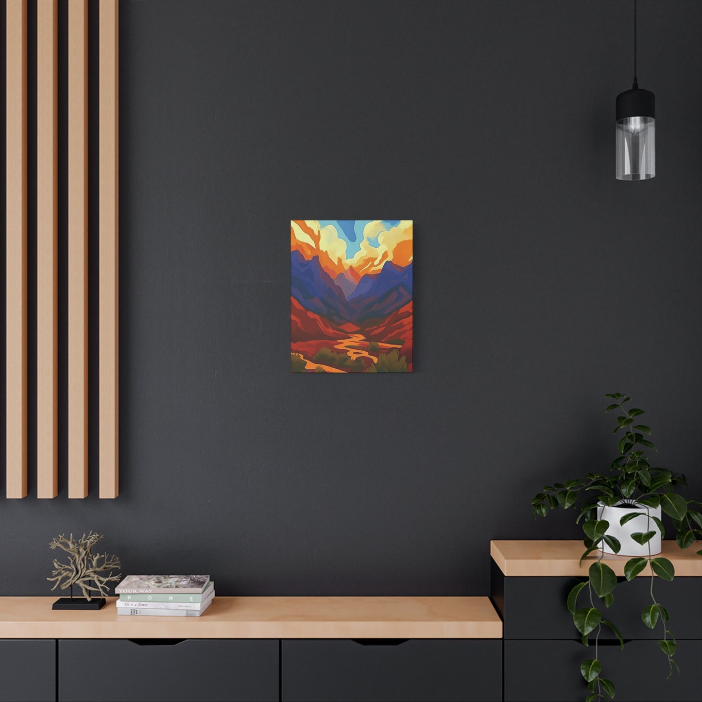 Vibrant Mountain Sunset Landscape-Where are we 2