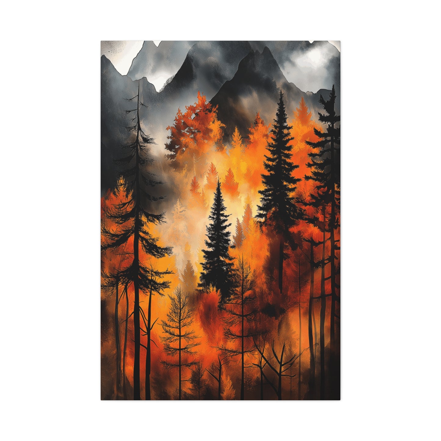 Autumn Forest Wall Art - Matte Stretched Canvas, 1.25" Deep