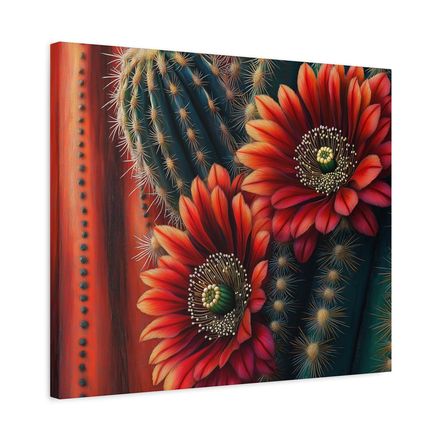 Canvas Print Santa Fe Cacti Flower Up Close 2