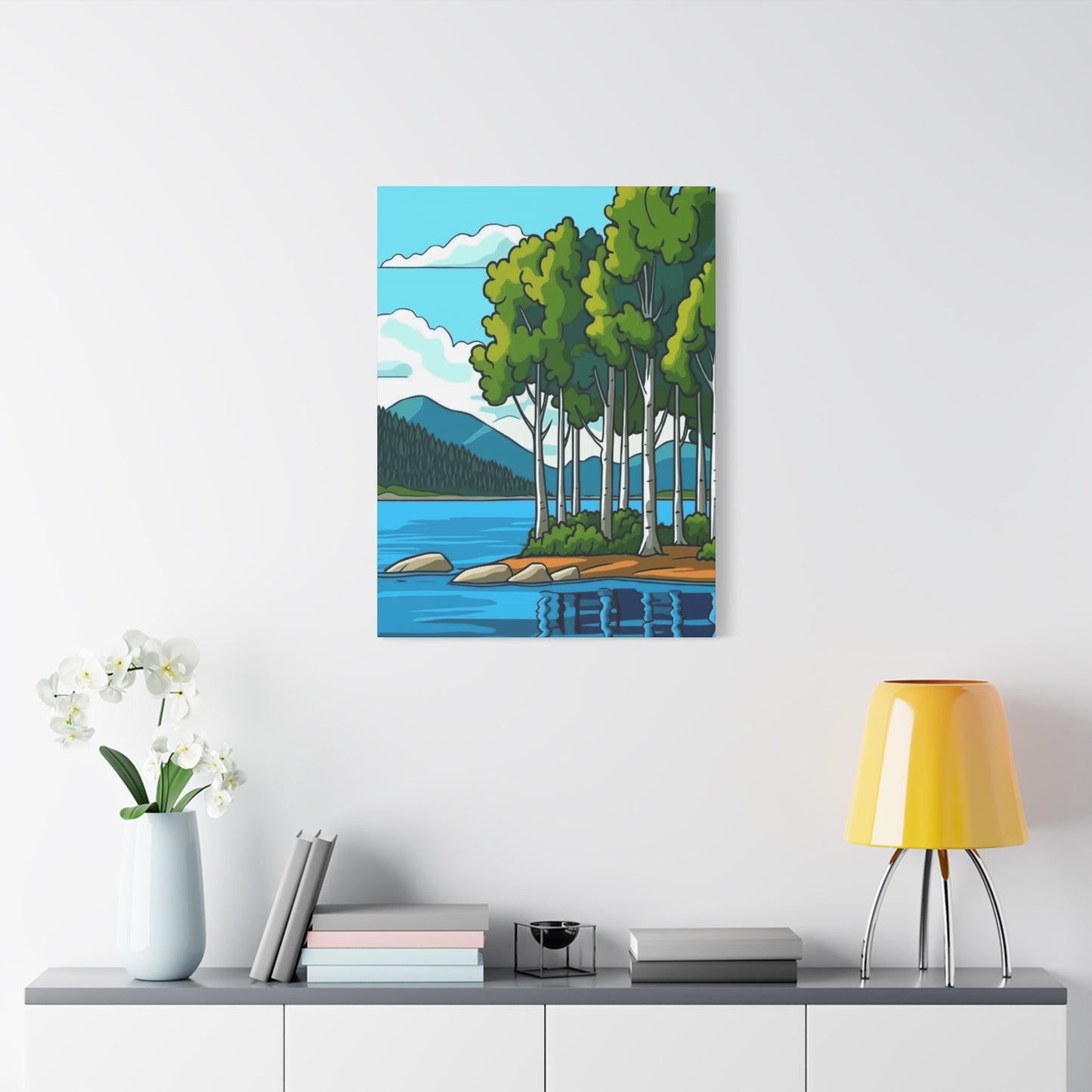 Canvas Print - Bold Mountain Lake