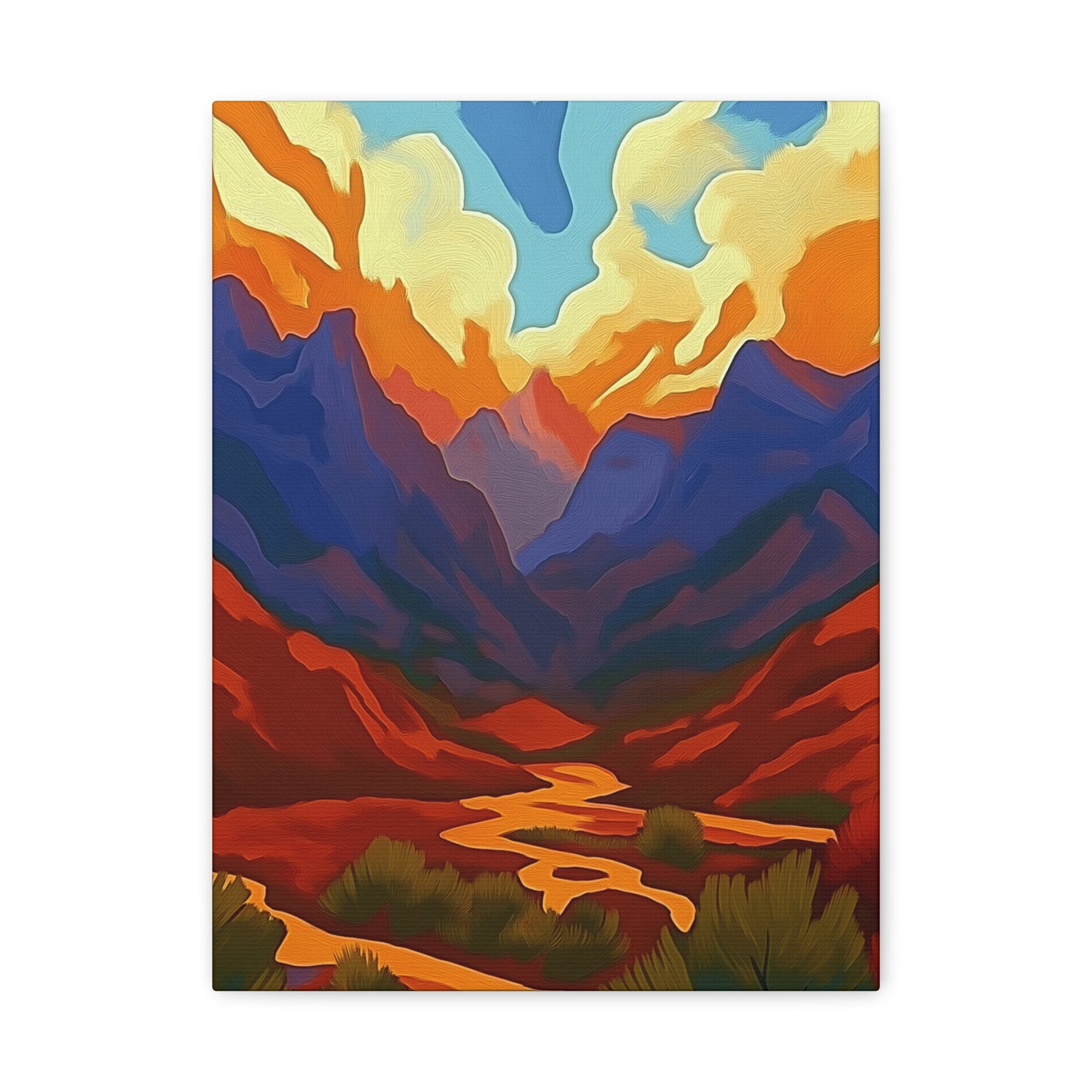 Vibrant Mountain Sunset Landscape-Where are we 2