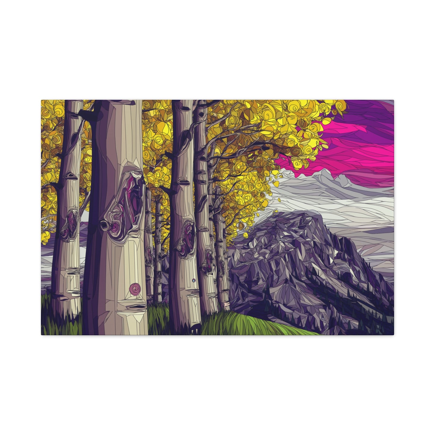Canvas Print - Aspen Bolder Trees