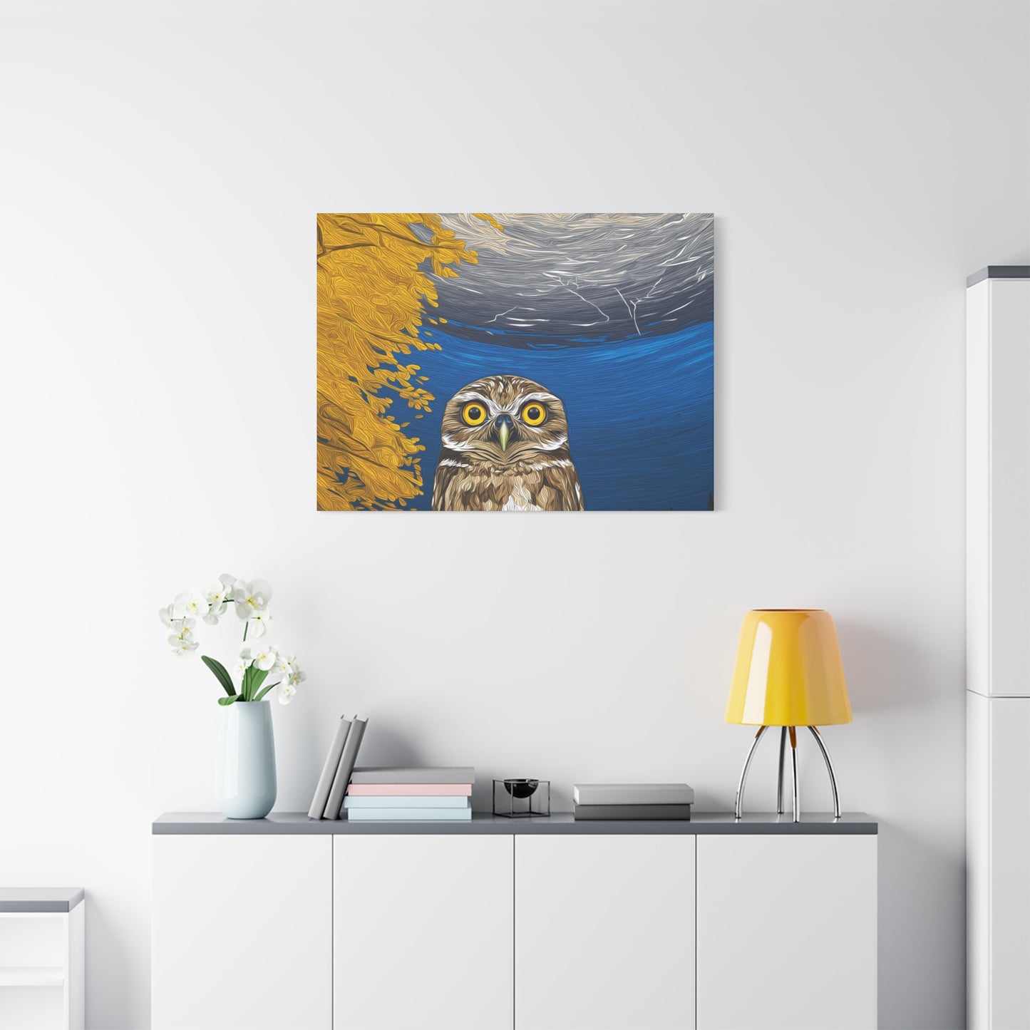Canvas Print - NM Burrowing Owl in Tree