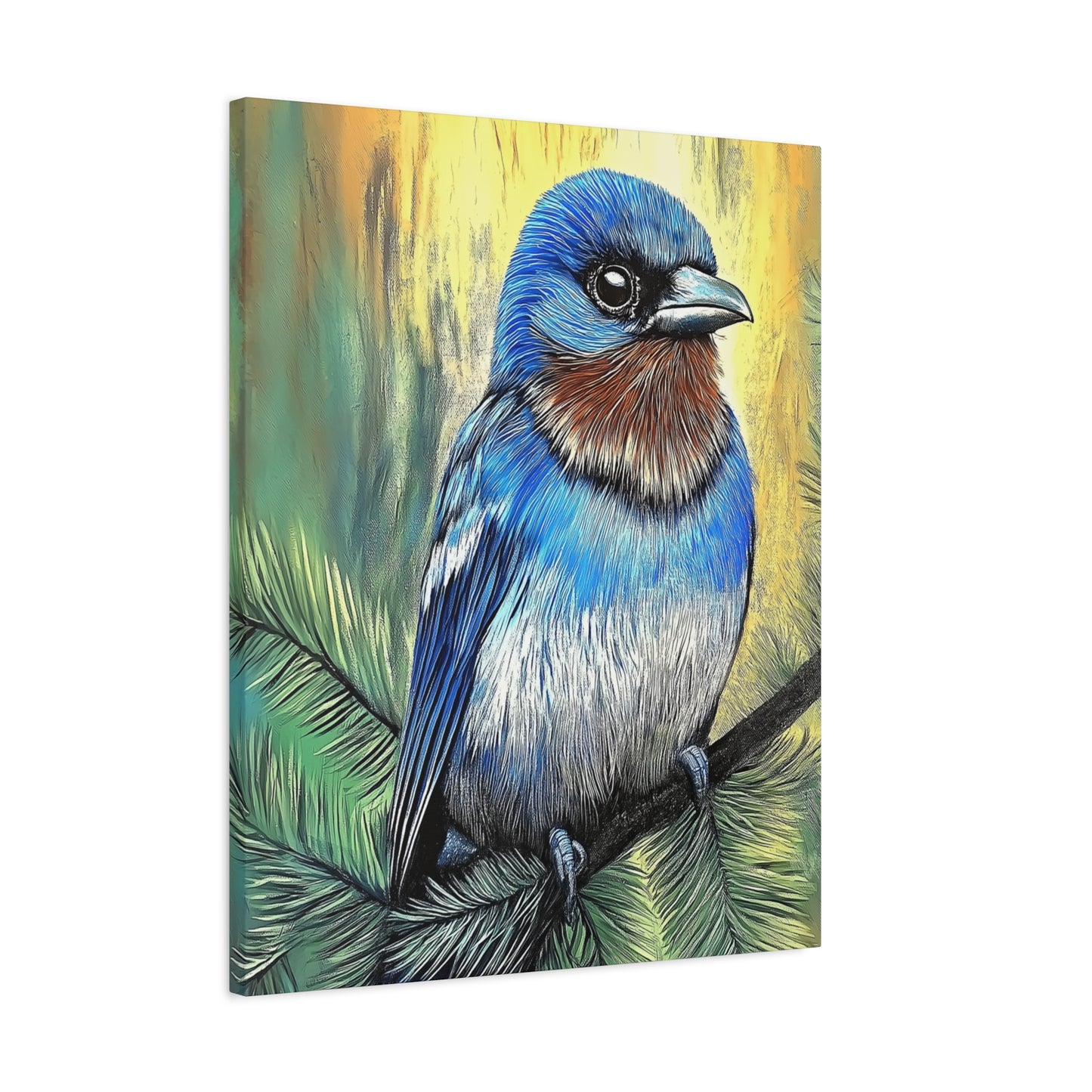 Canvas Wall Art - Bluebird Watching
