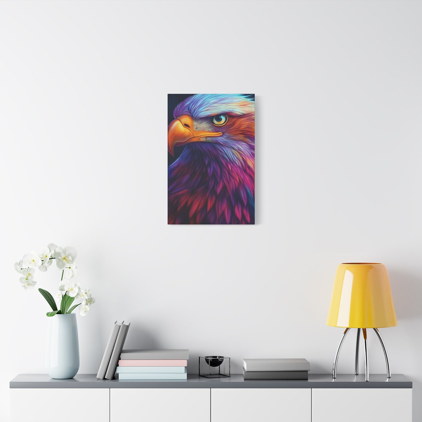 Vibrant Eagle Canvas Wall Art - Colorful Wildlife Decor