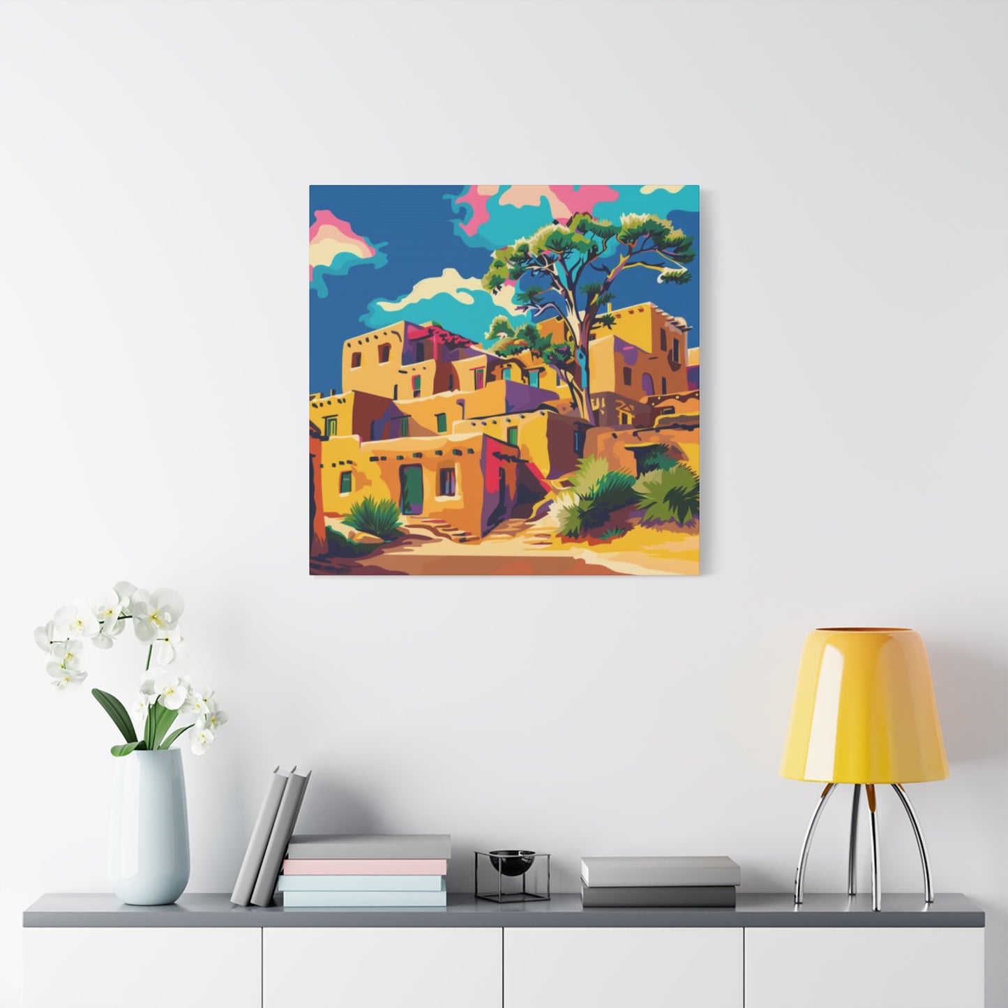 Canvas Art Print - NM Pueblo New Village 2