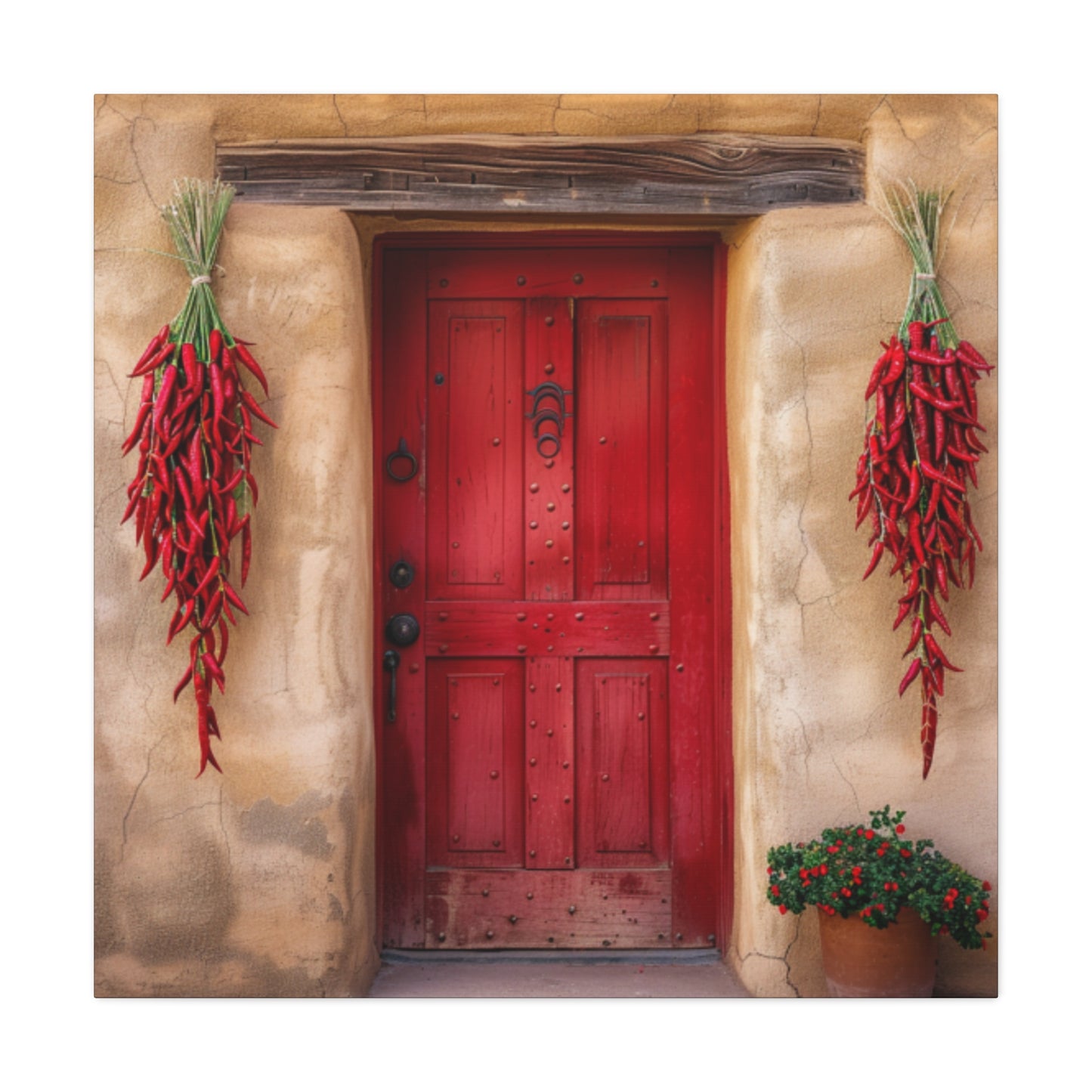 Canvas Wall Art Santa Fe Red Door