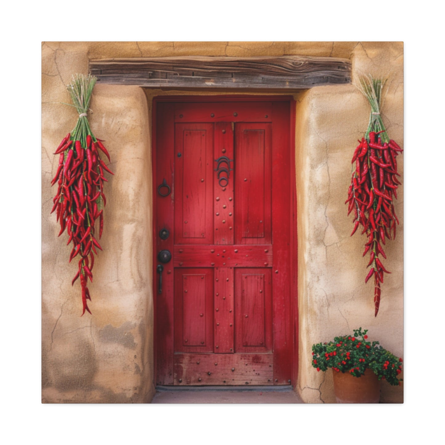 Canvas Wall Art Santa Fe Red Door