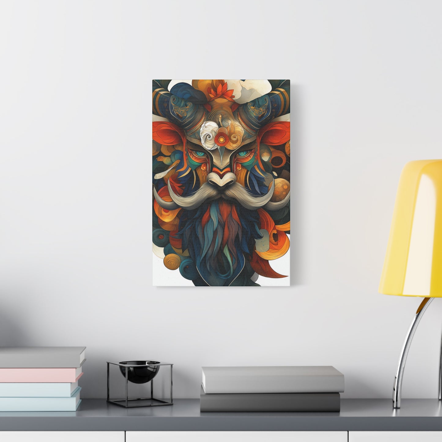 Vibrant Mask Wall Art Canvas | Bohemian Decor