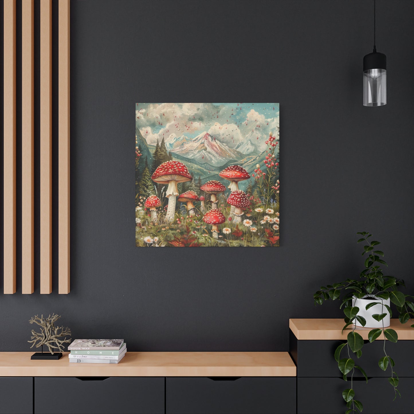 Canvas Print - Rocky Mountain Mushroom Rain