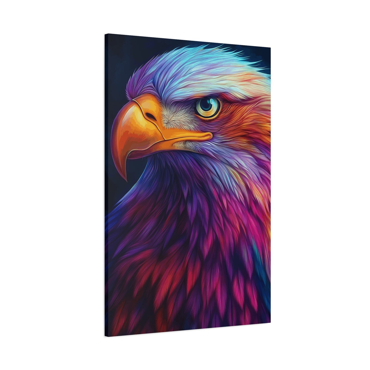 Vibrant Eagle Canvas Wall Art - Colorful Wildlife Decor