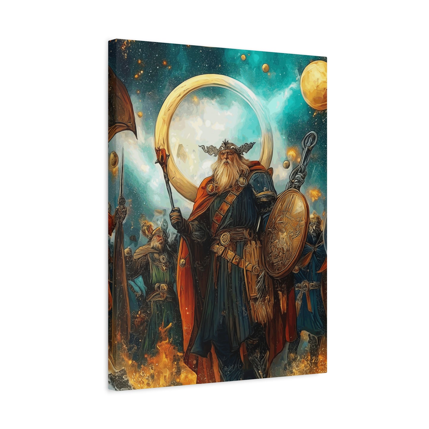 Mythical Warrior Canvas Art - Stretched Wall Decor for Fantasy Lovers